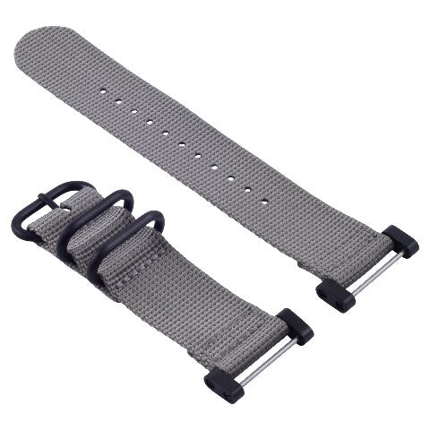 For Suunto Core Traverse Gray Nylon Strap Diver Band Lug with Adapter Black 3