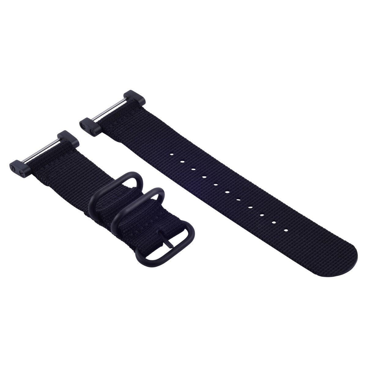 NYLON WATCH BAND STRAP BLACK PVD LUGS ADAPTER SET 3 RINGS DIVER FOR SUUNTO CORE, Black, view 3