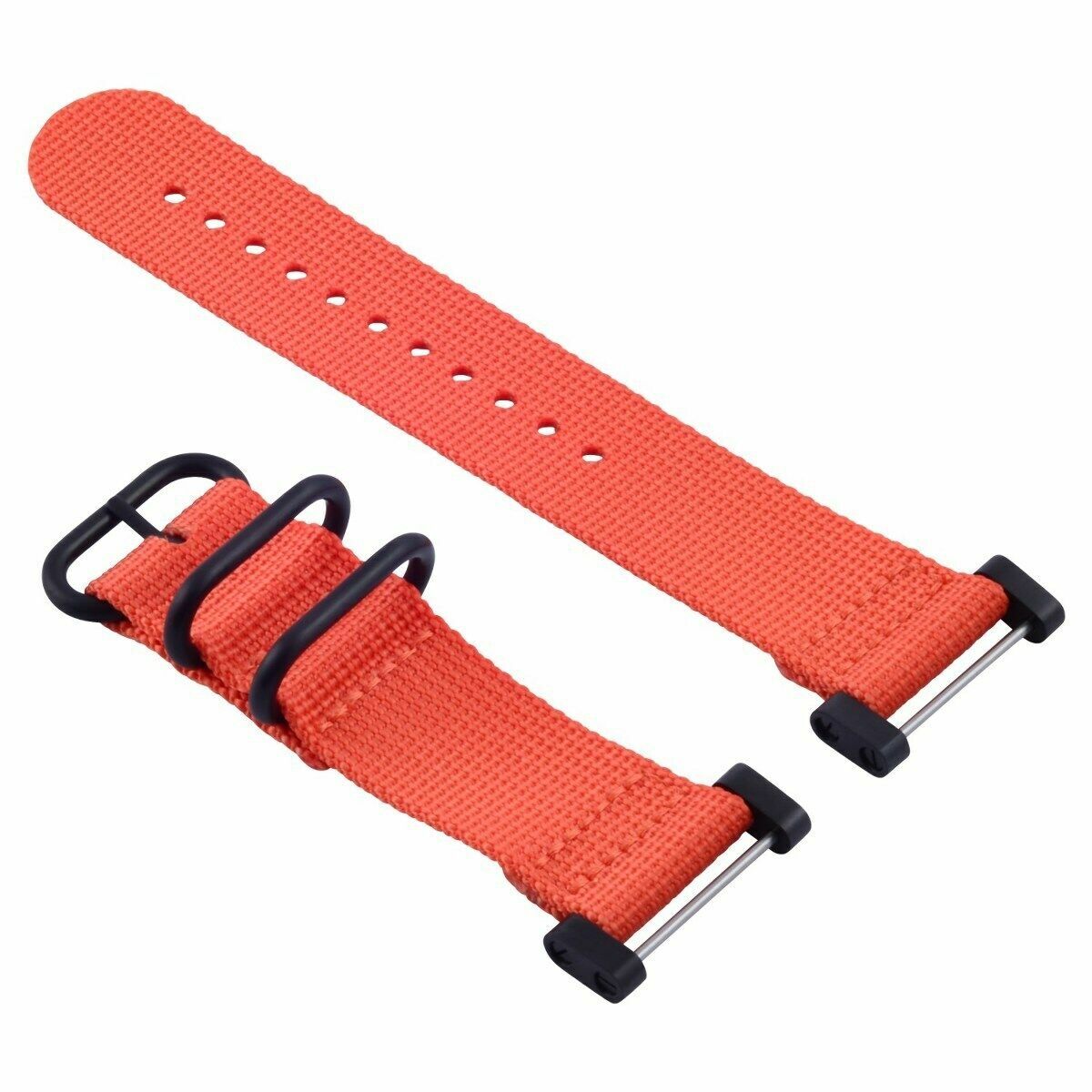 NYLON WATCH BAND STRAP BLACK PVD LUGS ADAPTER SET 3 RINGS DIVER FOR SUUNTO CORE