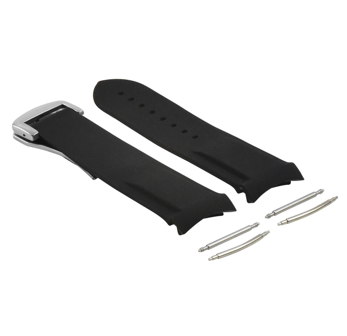 20-22MM RUBBER DIVER STRAP BAND FOR OMEGA SEAMASTER PLANET OCEAN CLASP CURVED END, Black, view 8