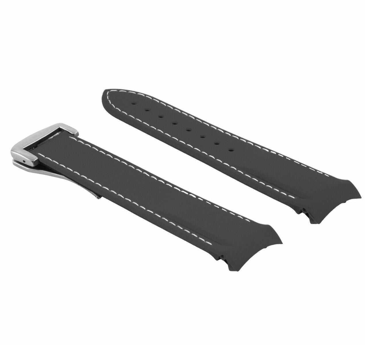 20-22MM RUBBER DIVER STRAP BAND FOR OMEGA SEAMASTER PLANET OCEAN CLASP CURVED END