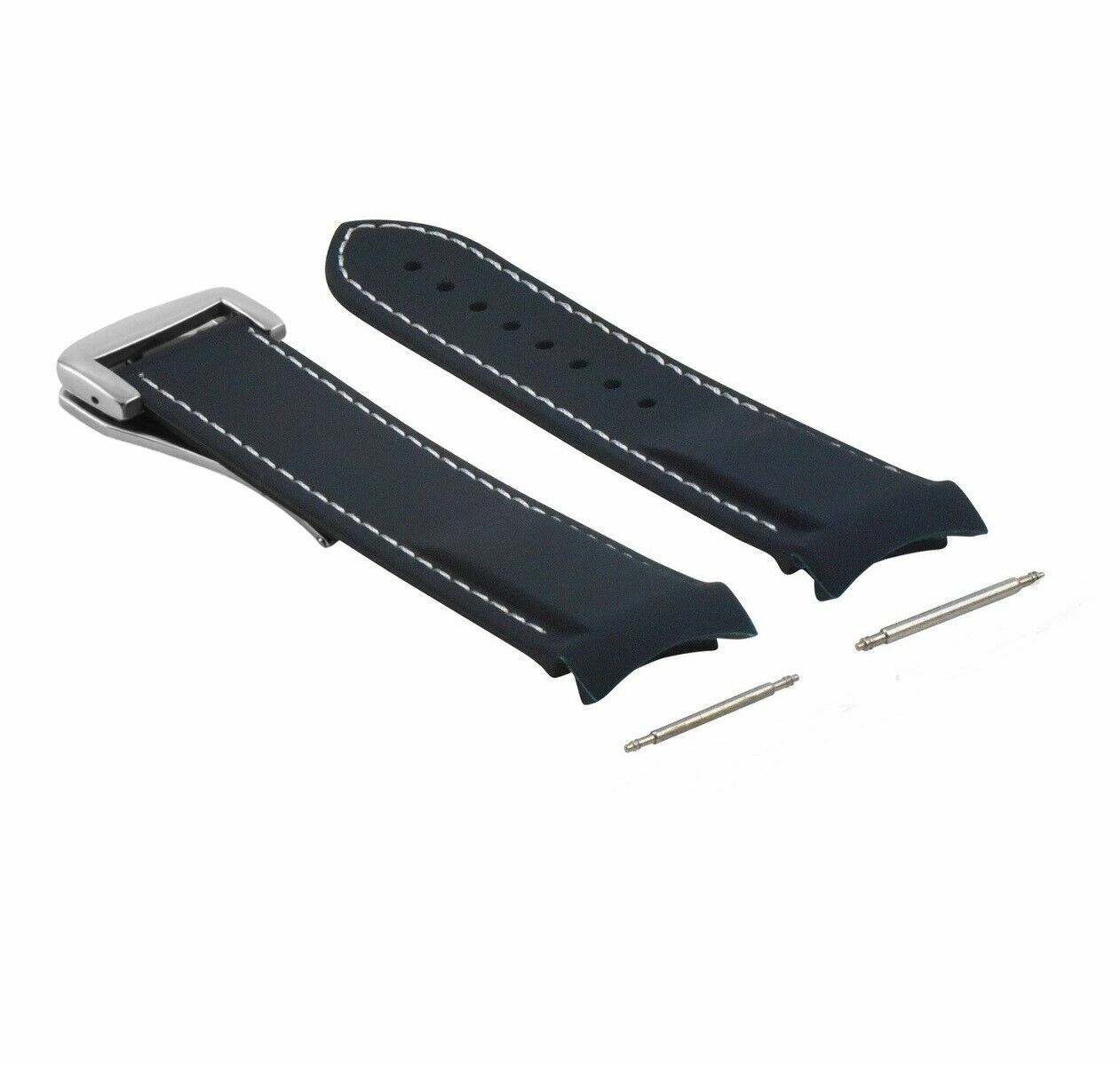20-22MM RUBBER DIVER STRAP BAND FOR OMEGA SEAMASTER PLANET OCEAN CLASP CURVED END