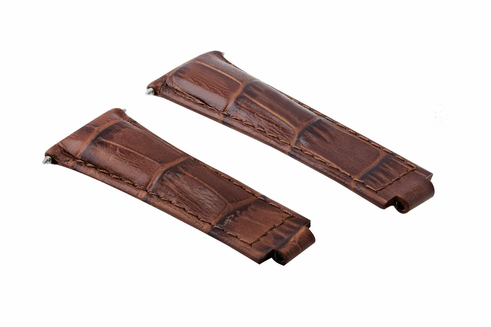 LEATHER STRAP ITALIAN BAND FOR ROLEX DAYTONA 116519 116520 116523 SMALL BROWN