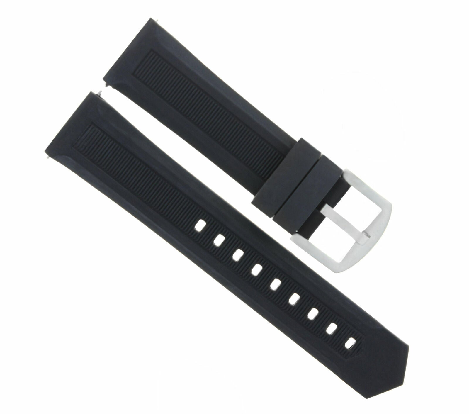 21MM RUBBER BAND STRAP FOR TAG HEUER AQUARACER CALIBRE 5 WAJ2110 AUTOMATIC BLACK