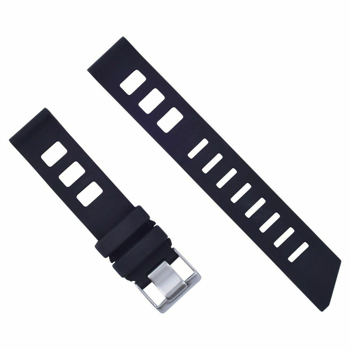20MM SILICONE RUBBER FOR MENS 41MM OMEGA SEAMASTER WATCH BAND DIVER STRAP BLACK