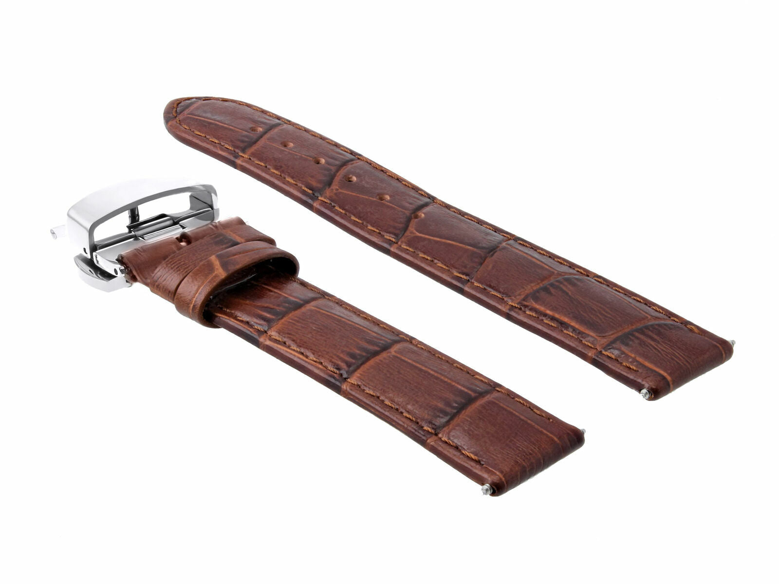 LEATHER WATCH STRAP BAND FOR BAUME MERCIER CAPELAND CLASSIMA 18MM/18MM L/BROWN