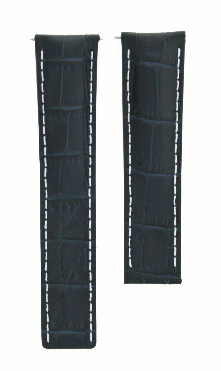 22MM LEATHER WATCH STRAP BAND FOR TAG HEUER CARRERA MONACO WATCH 22/20MM BLUE WS