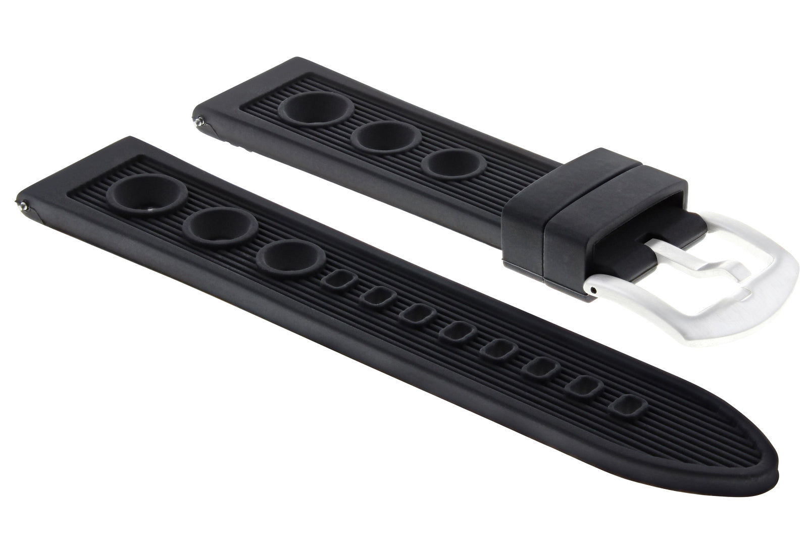 20MM RUBBER DIVER WATCH BAND STRAP FOR BREITLING SUPEROCEAN ABYSS A17364 BLACK