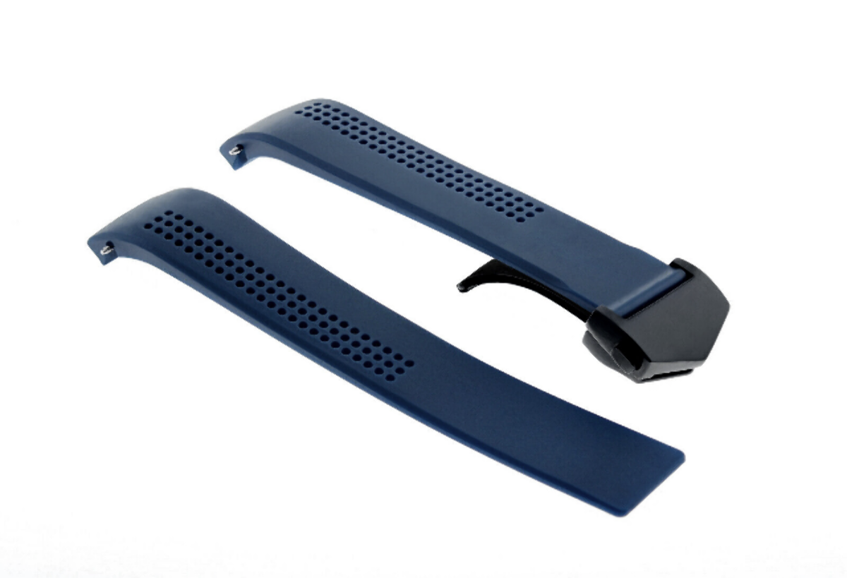 20MM RUBBER STRAP BAND FOR  TAG HEUER CARRERA WATCH FT6007 FC5014 + CLASP BLUE