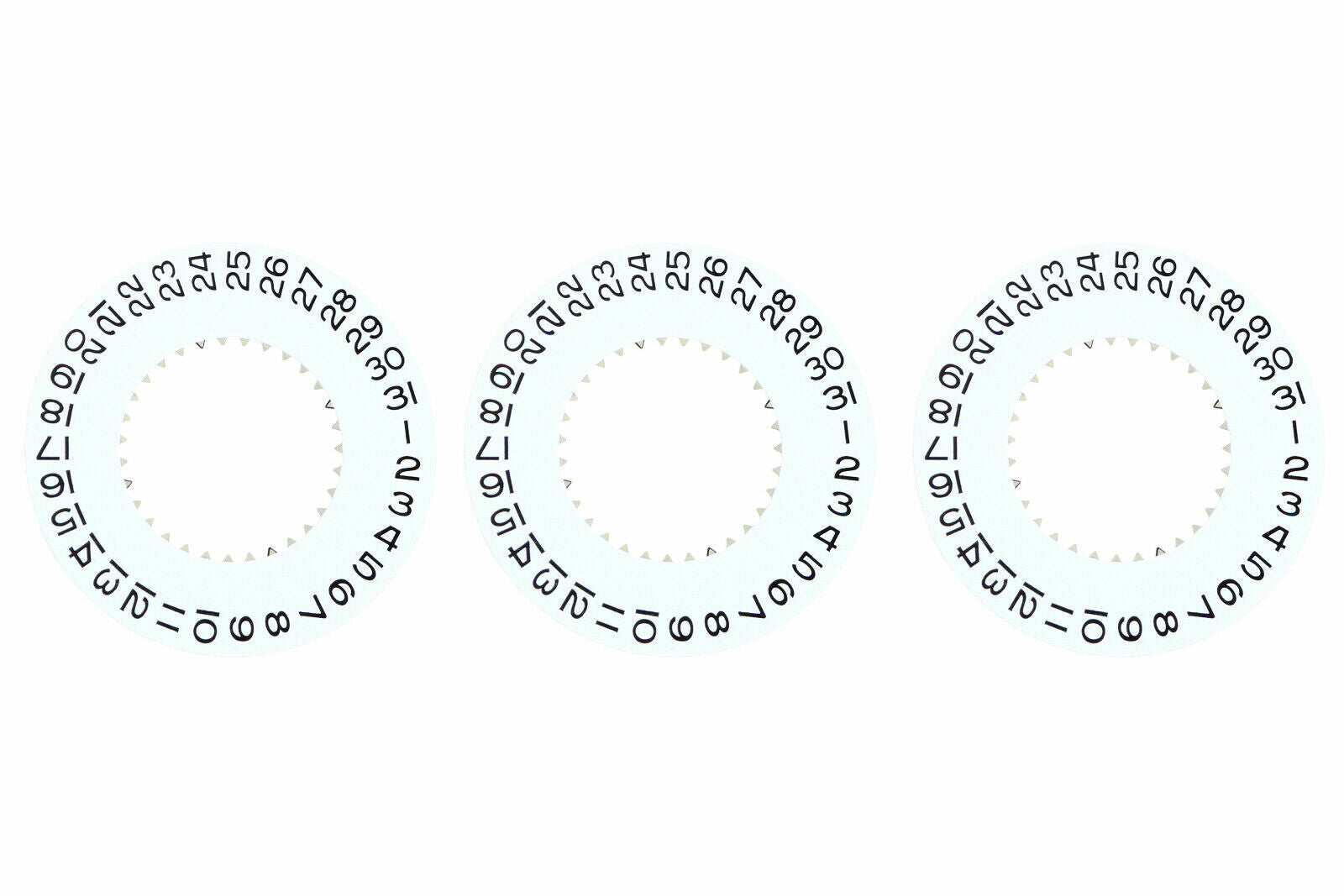 3 CALENDAR DATE DISC FOR ROLEX WATCH MOVEMENT 2235 79001, 79002 , 168623 WHITE