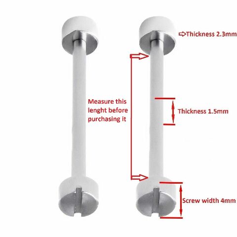 16MM TUBE & SCREW PIN FIT FOR CARTIER PASHA WATCH STRAP BAND STAINLESS STEEL