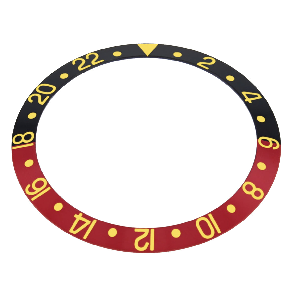 BEZEL INSERT FOR ROLEX GMT 1670 1675 16750 16753 16758 COKE RED/BLACK GOLD FONT