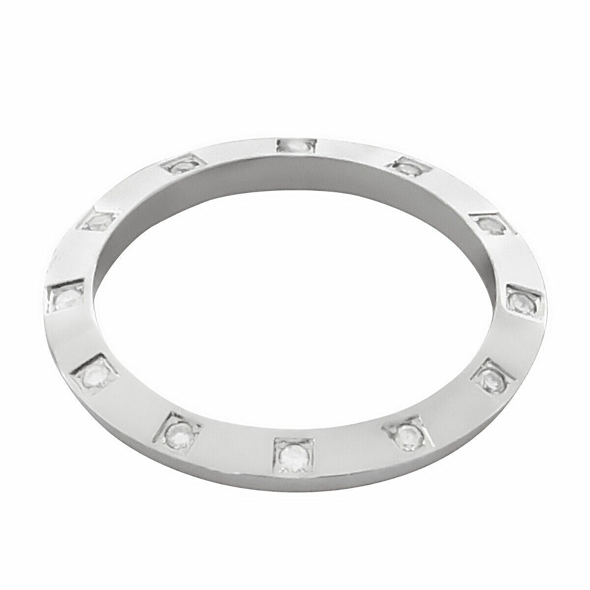 WHITE GP CREATED DIAMOND BEZEL FOR LADY ROLEX DATEJUST 6916 6917 69173 79173