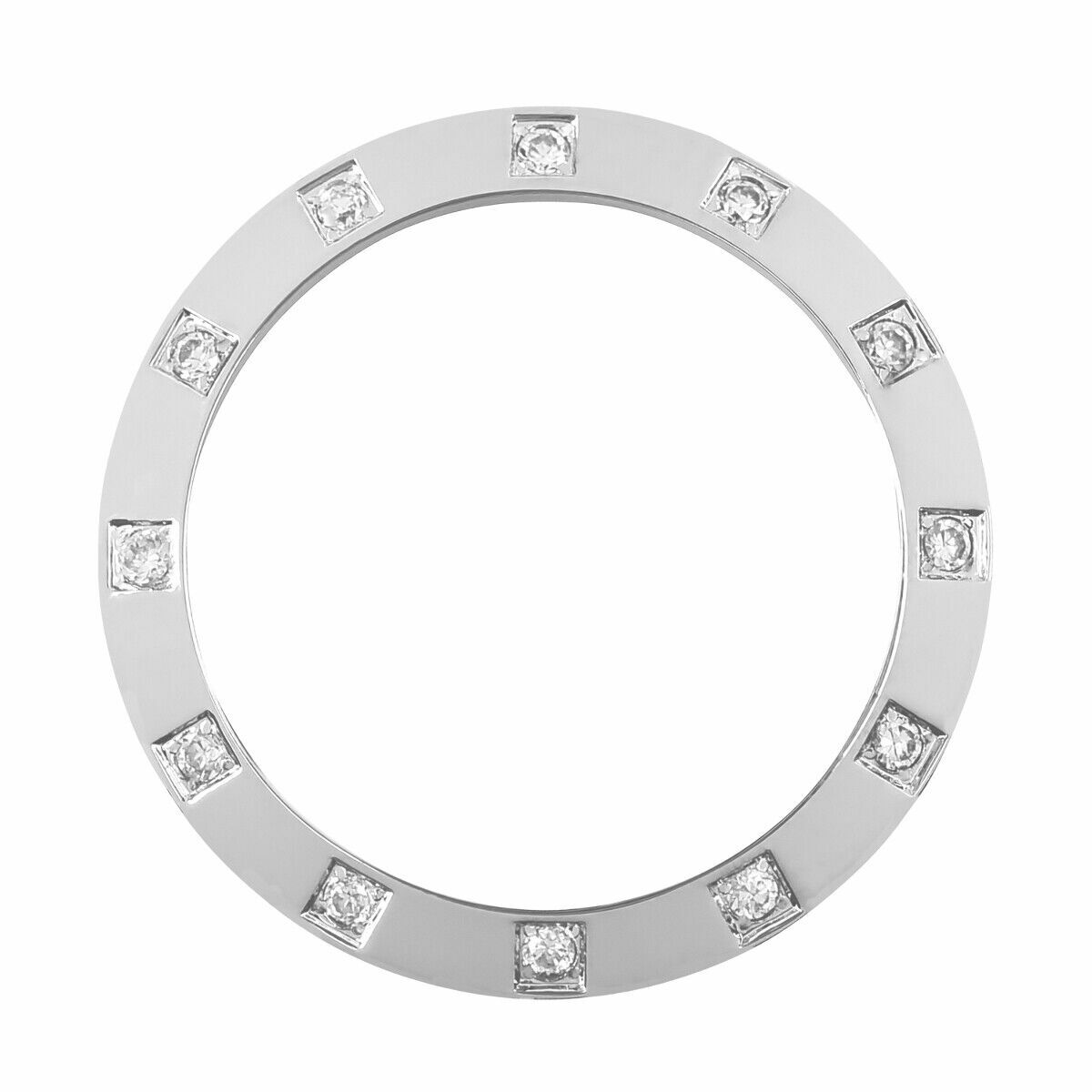 WHITE GP CREATED DIAMOND BEZEL FOR LADY ROLEX DATEJUST 6916 6917 69173 79173