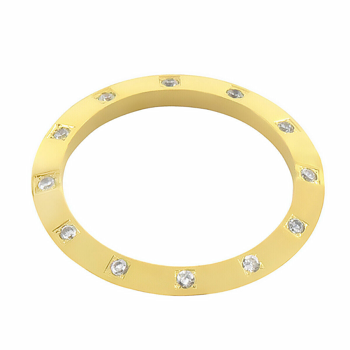 GOLD CREATED DIAMOND BEZEL FOR LADY ROLEX DATEJUST WATCH 6916 6917 69173 79173