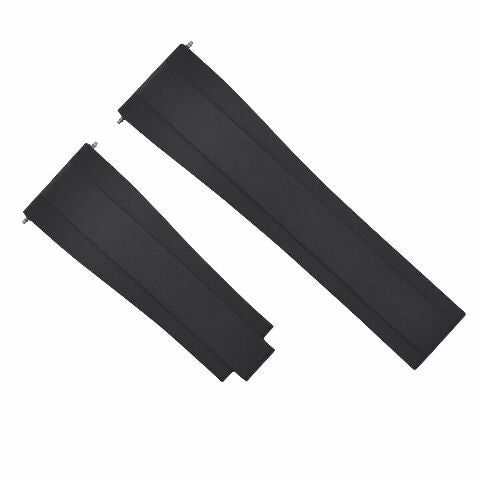 AFTERMARKET 20MM BLACK SILICONE RUBBER WATCH STRAP BAND FOR ROLEX OYSTERFLEX