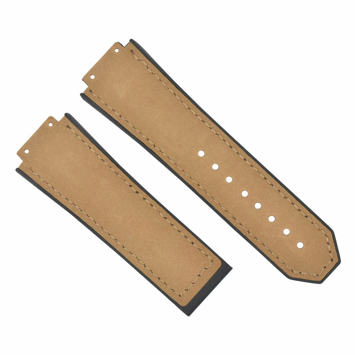 25MM SUEDE WATCH BAND STRAP FOR 44-45MM HUBLOT BIG BANG CERAMIC FUSION BROWN/TAN