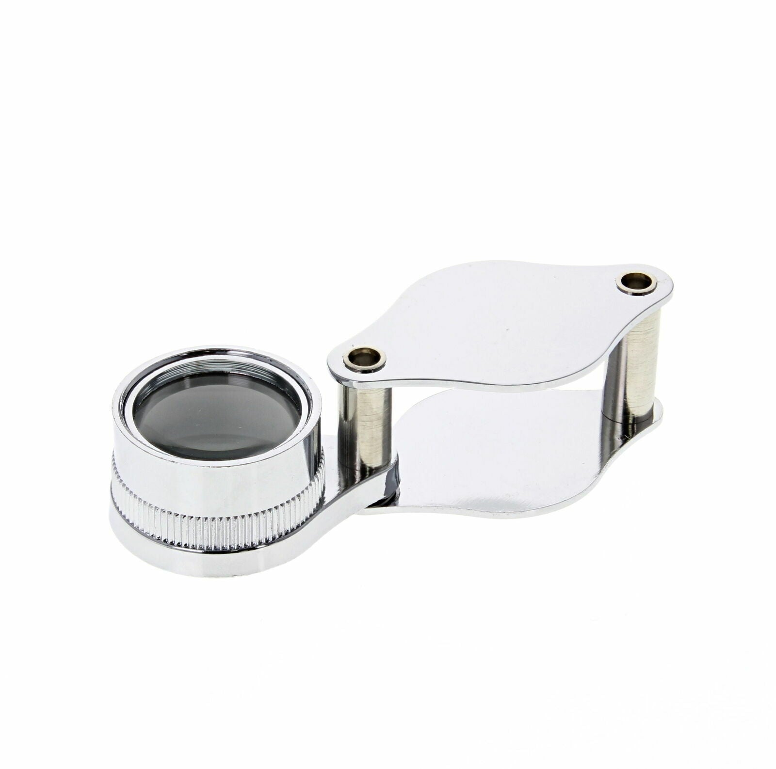 JEWELERS LOUPE 10X POWER DIAMOND DOUBLET LOUPE SILVER MAGNIFIER TOOL S/STEEL