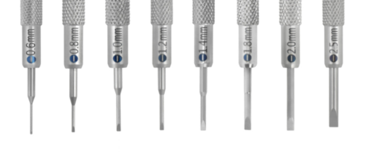 9 PCS SCREW DRIVER SETS 0.6-2.50MM FOR WATCH REPAIR EYE GLASS SWISS TOP QUALITY