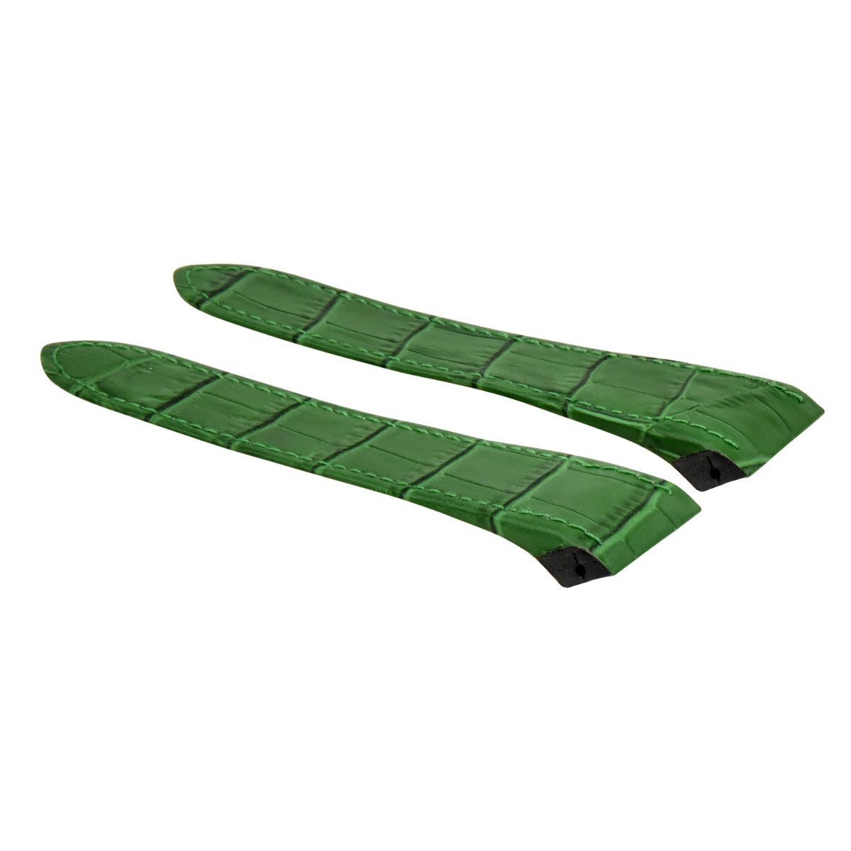 23MM LEATHER WATCH STRAP ALLIGATOR BAND FOR 38MM CARTIER SANTOS 100 XL GREEN