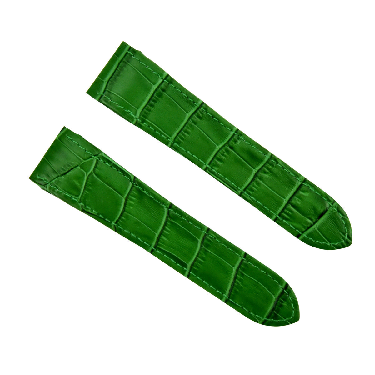 23MM LEATHER WATCH STRAP ALLIGATOR BAND FOR 38MM CARTIER SANTOS 100 XL GREEN