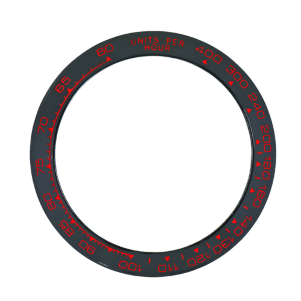 CERAMIC BEZEL FOR ROLEX DAYTONA ENGRAVED 16500 16520 116500 116520 BLACK/RED