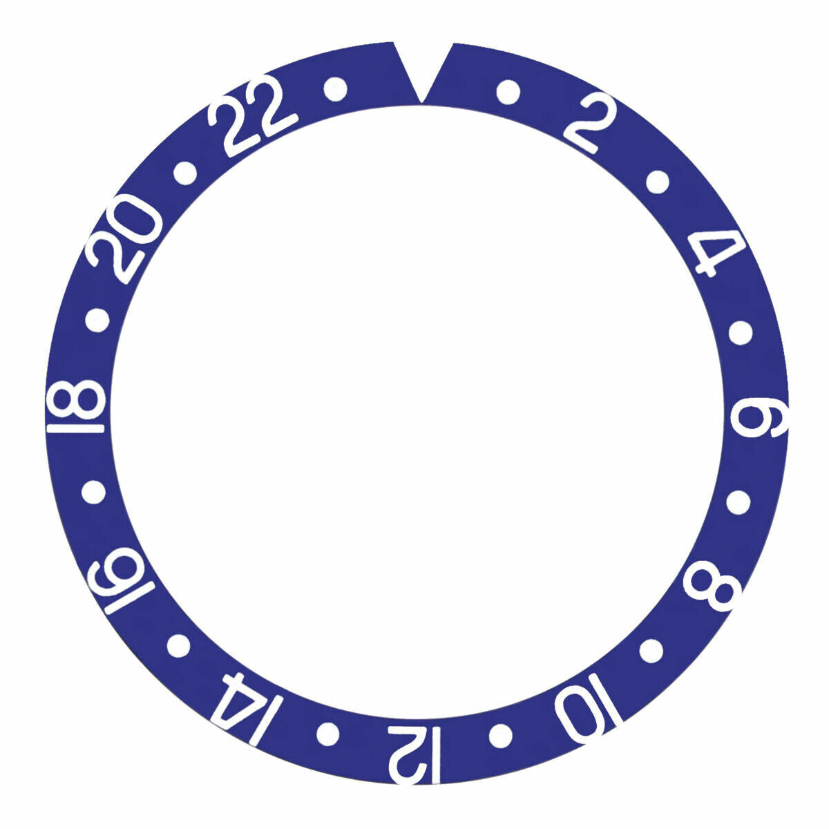 BEZEL INSERT FOR 40MM INVICTA PRO DIVER WATCH BLUE SILIVER FONTS TOP QUALITY