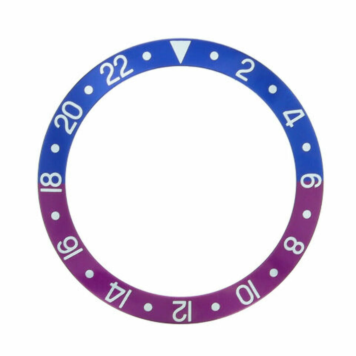 REPLACEMENT BEZEL INSERT FUCHSIA BLUE/RED PINKISH FOR WATCH 37.60MM X 30.20MM