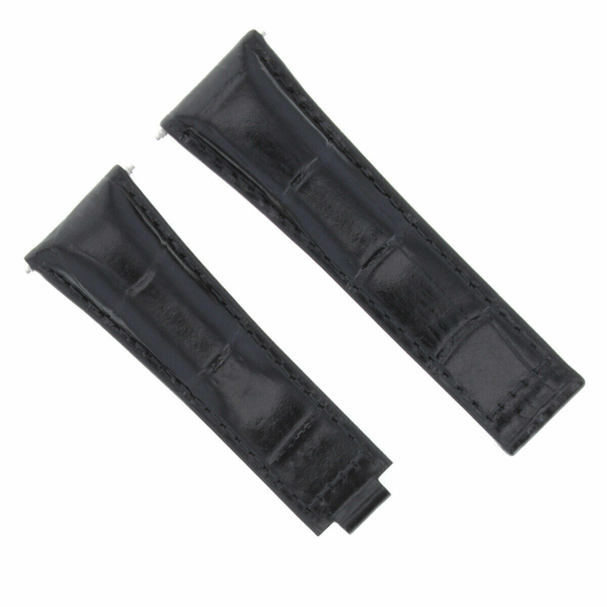 20MM LEATHER WATCH STRAP FOR ROLEX DAYTONA 16518 116520 116523 SHORT MEDIUM LONG, Black (Short), view 2