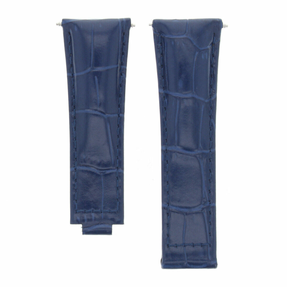 LEATHER WATCH STRAP BAND FOR ROLEX DAYTONA 16518 16519 1116520 116528 BLUE SHORT