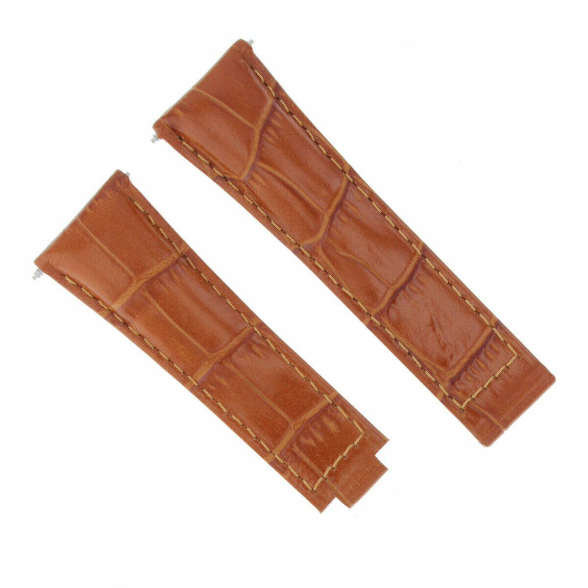 LEATHER WATCH STRAP BAND FOR ROLEX DAYTONA 116518 116519 116520 116528 TAN SHORT