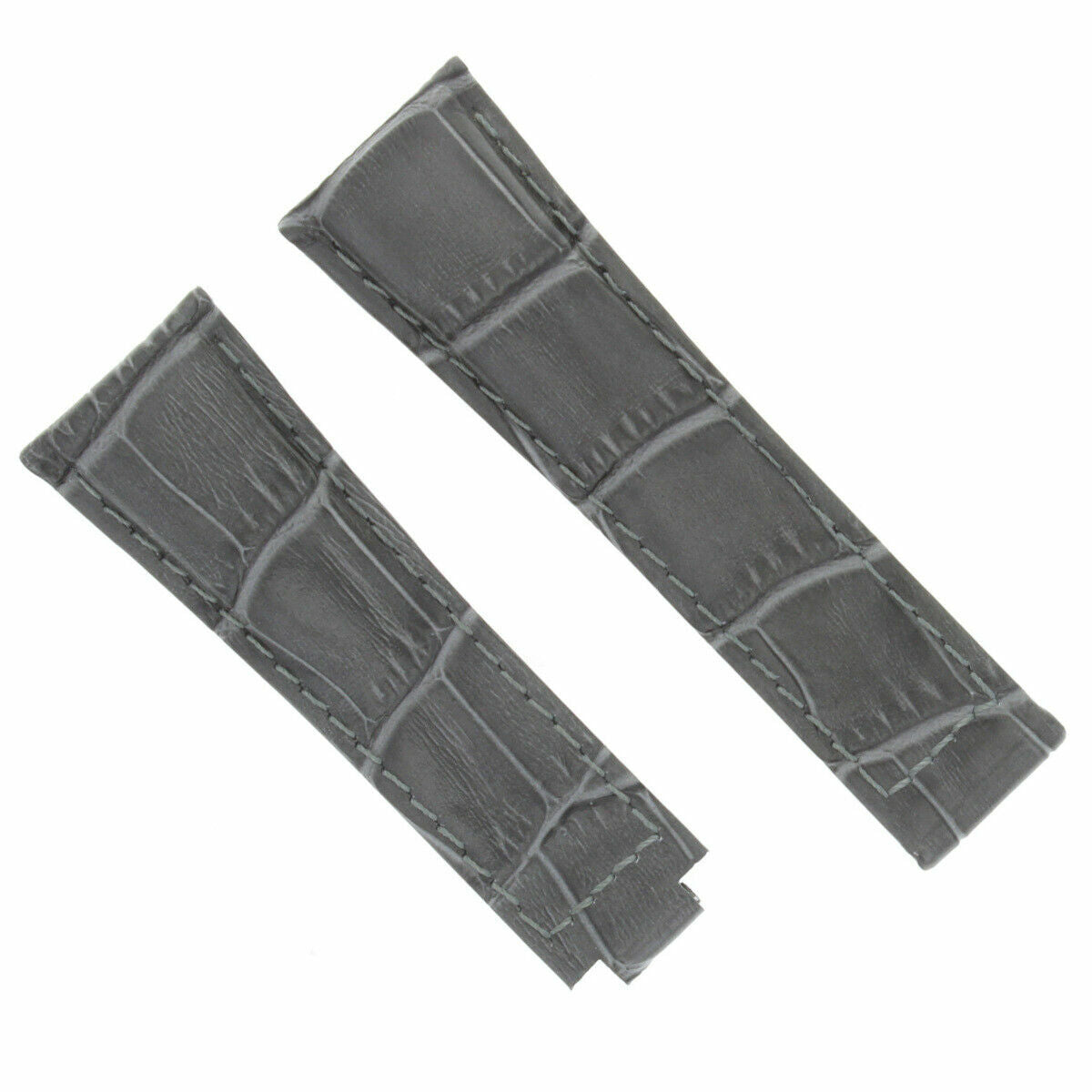 20MM LEATHER WATCH STRAP FOR ROLEX DAYTONA 16518 116520 116523 SHORT MEDIUM LONG, Gray (Regular)
