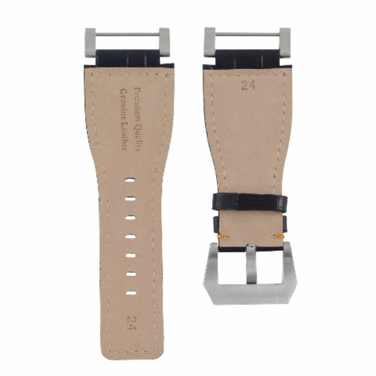 24MM FOR SUUNTO CORE REPLACEMENT LEATHER WATCH BAND STRAP + STAINLESS STEEL ADAPTER