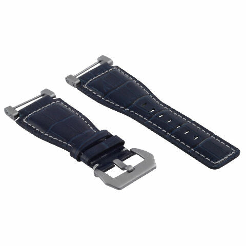 24MM GENUINE LEATHER WATCH BAND STRAP WITH STAINLESS STEEL ADAPTER FOR SUUNTO