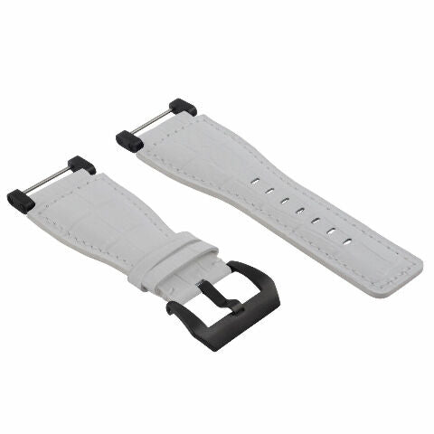 24MM FOR SUUNTO CORE REPLACEMENT LEATHER WATCH BAND STRAP WITH BLACK PVD ADAPTER
