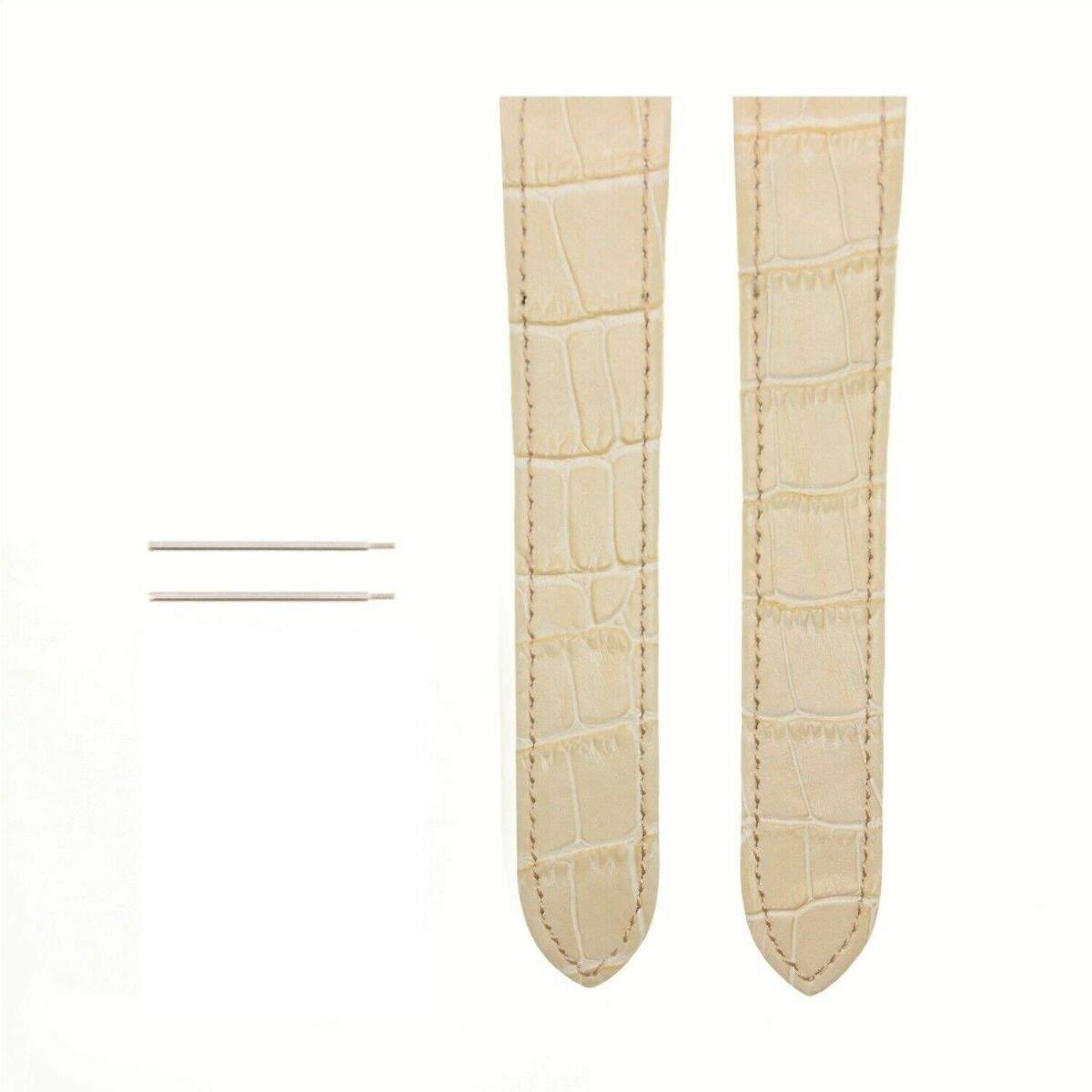 SCREW + 20-23-24.5MM ALLIGATOR GRAIN LEATHER STRAP FOR CARTIER SANTOS 100 XL