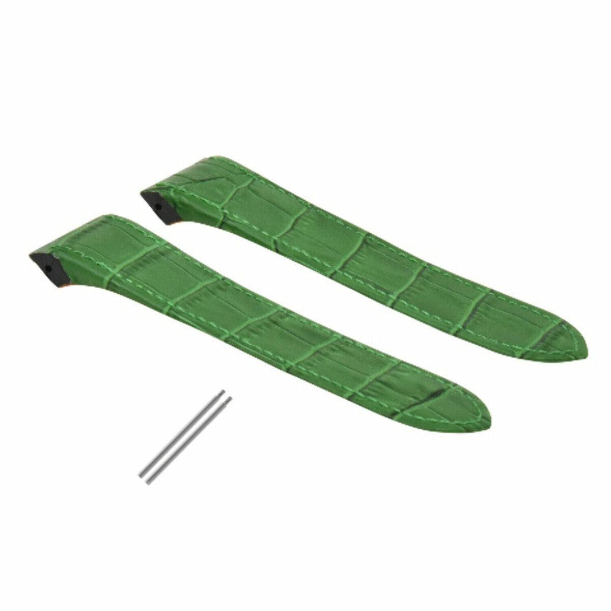 SCREW + 20-23-24.5MM ALLIGATOR GRAIN LEATHER STRAP FOR CARTIER SANTOS 100 XL