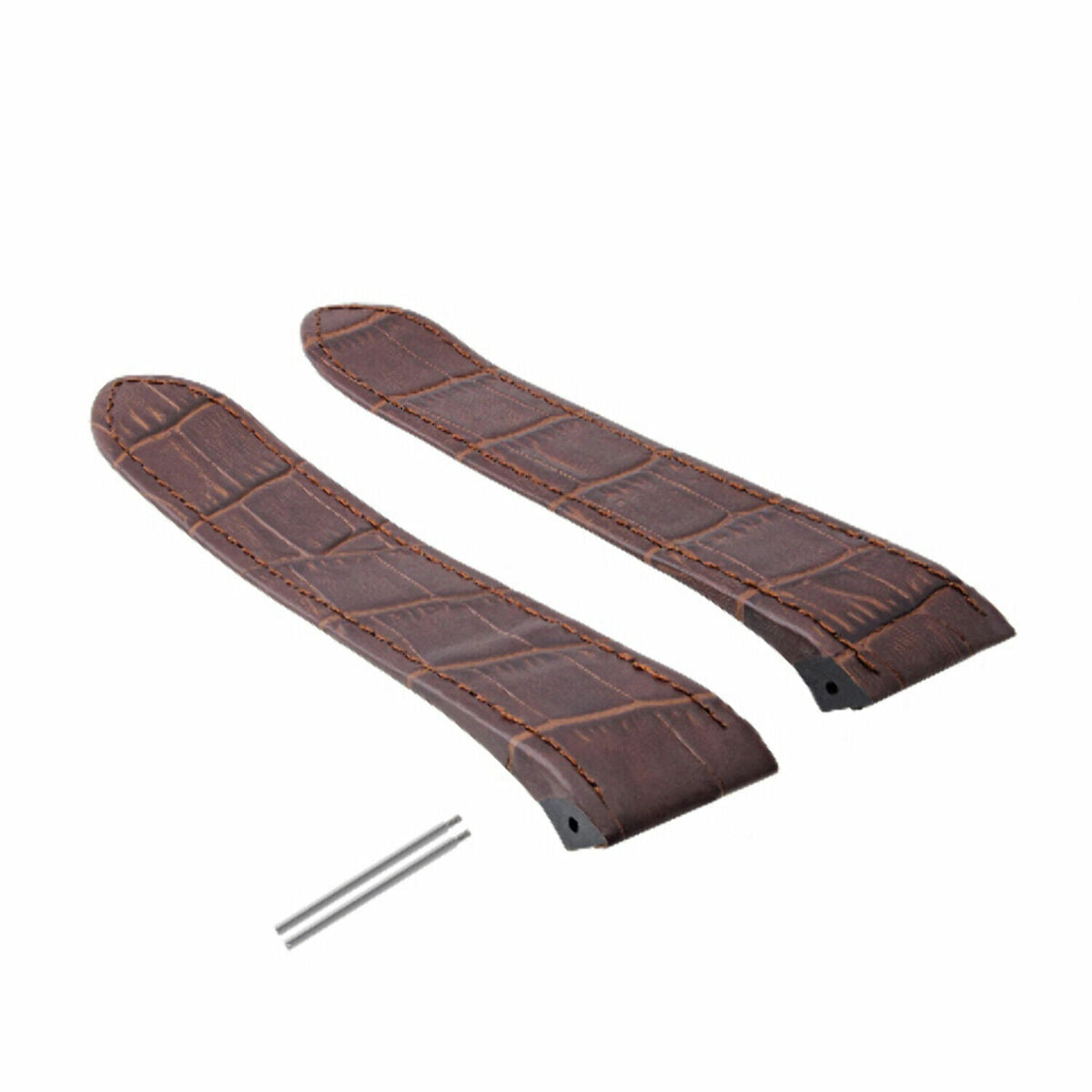 SCREW + 20-23-24.5MM ALLIGATOR GRAIN LEATHER STRAP FOR CARTIER SANTOS 100 XL