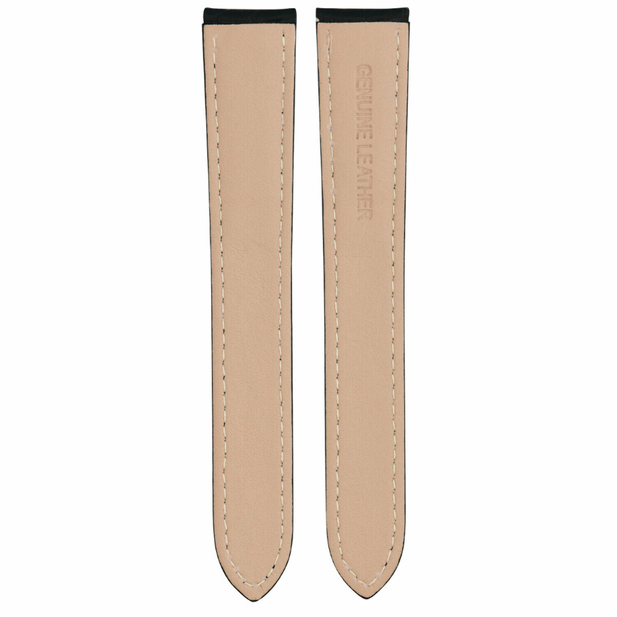 20-21-23-24MM LEATHER WATCH BAND STRAP FOR CARTIER TANK RONDE SOLO DEPLOYMENT, Black, view 4