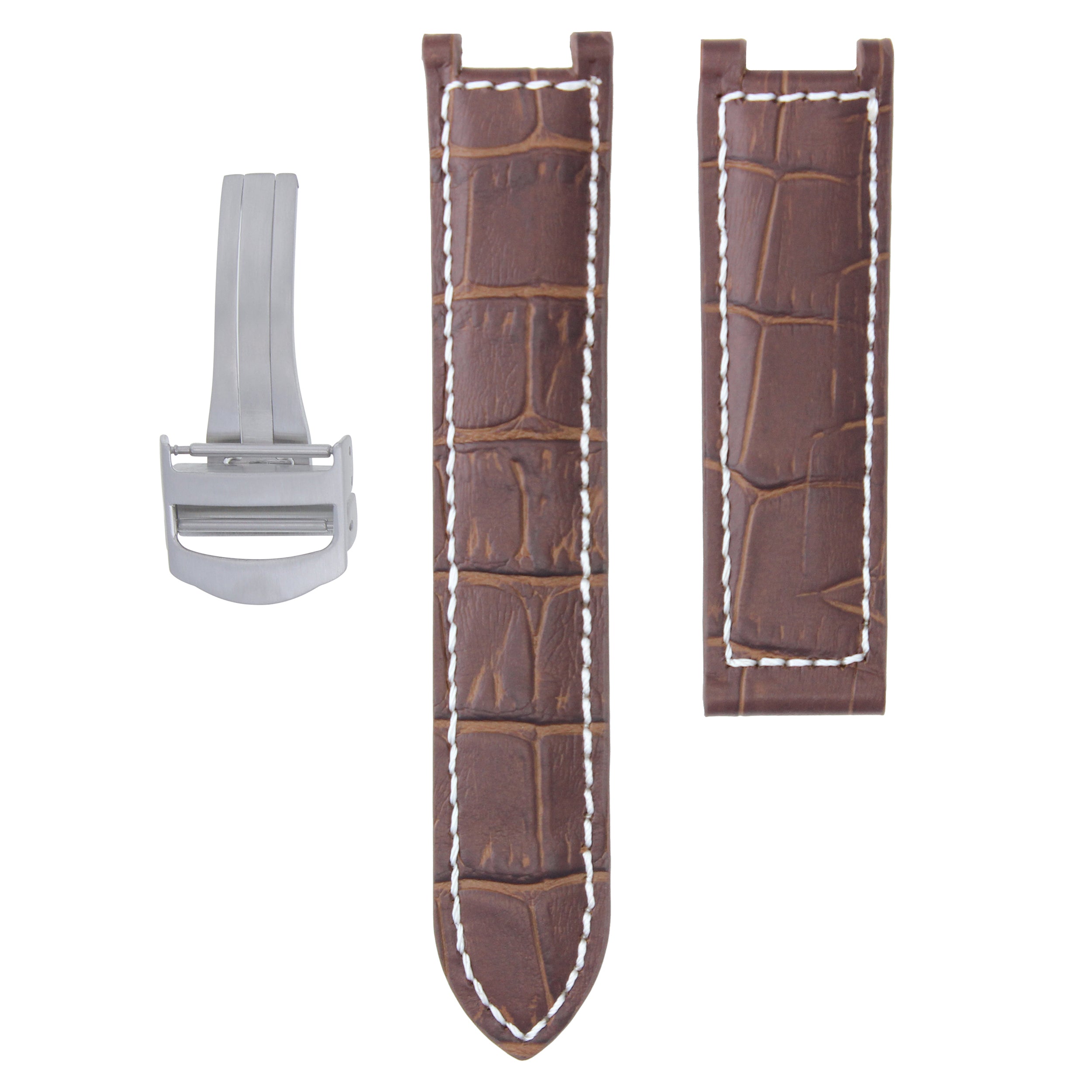 18-20-21MM LEATHER WATCH BAND STRAP FITS CARTIER PASHA  35-38-42MM CHRONOGRAPH