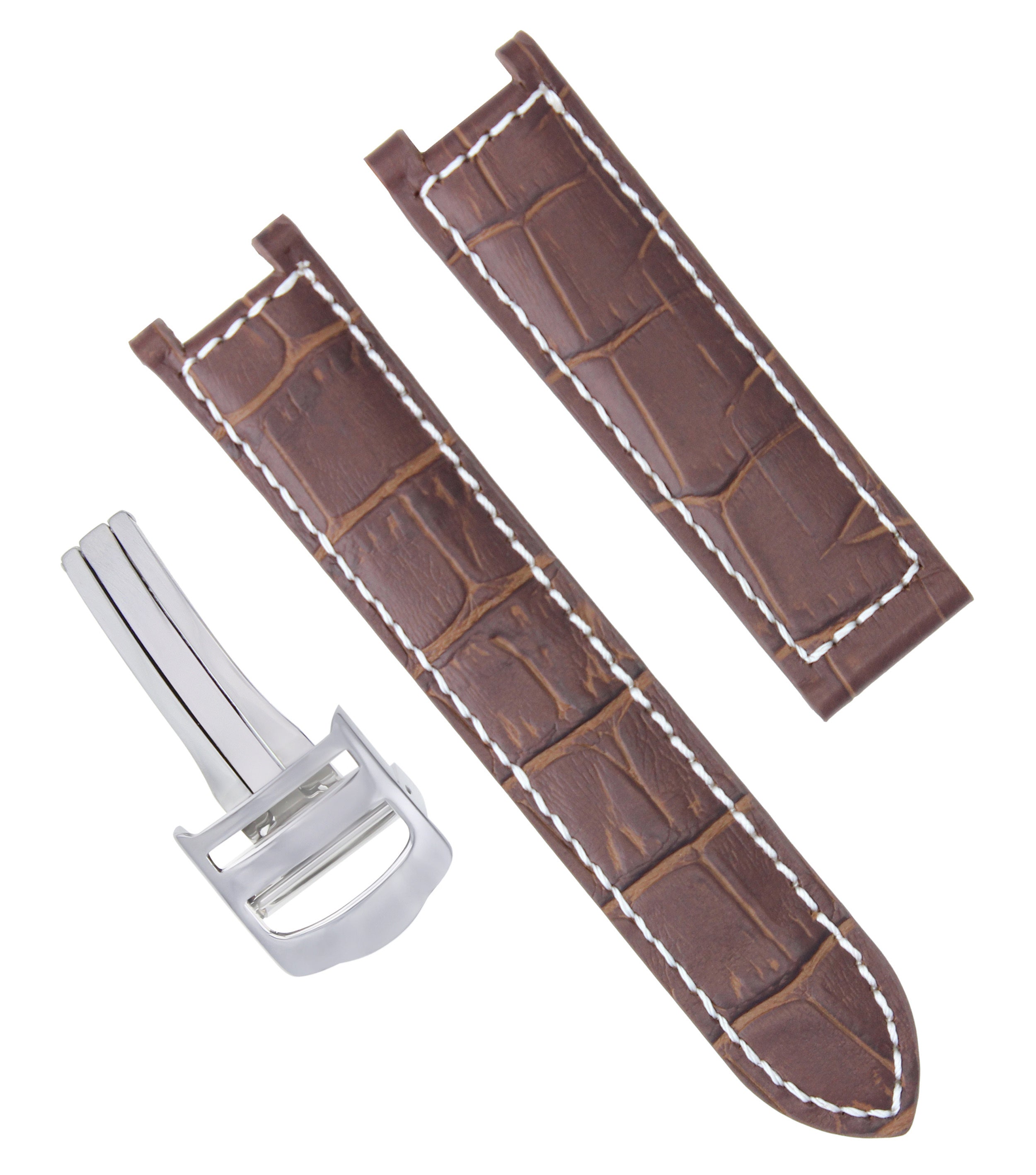 18-20-21MM LEATHER WATCH BAND STRAP FITS CARTIER PASHA  35-38-42MM CHRONOGRAPH