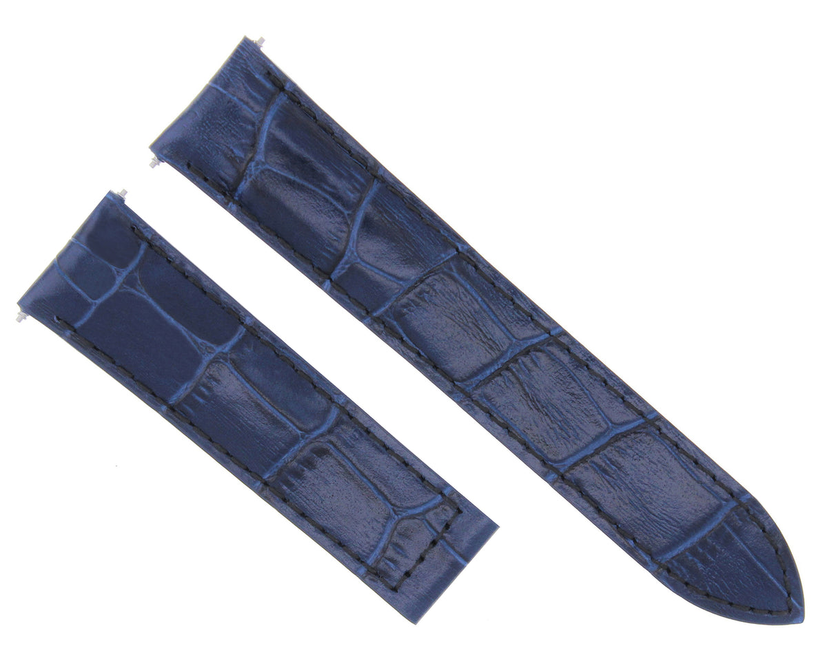 20MM REPLACEMENT GENUINE LEATHER WATCH BAND STRAP FOR MAURICE LACROIX RETROGRADE, Blue