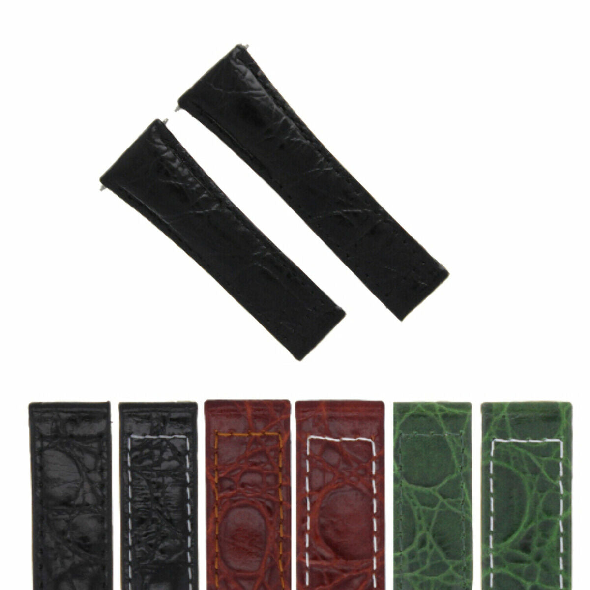 20MM CROC LEATHER WATCH BAND STRAP FOR ROLEX DAYTONA 16518,116519 SHORT MEDIUM
