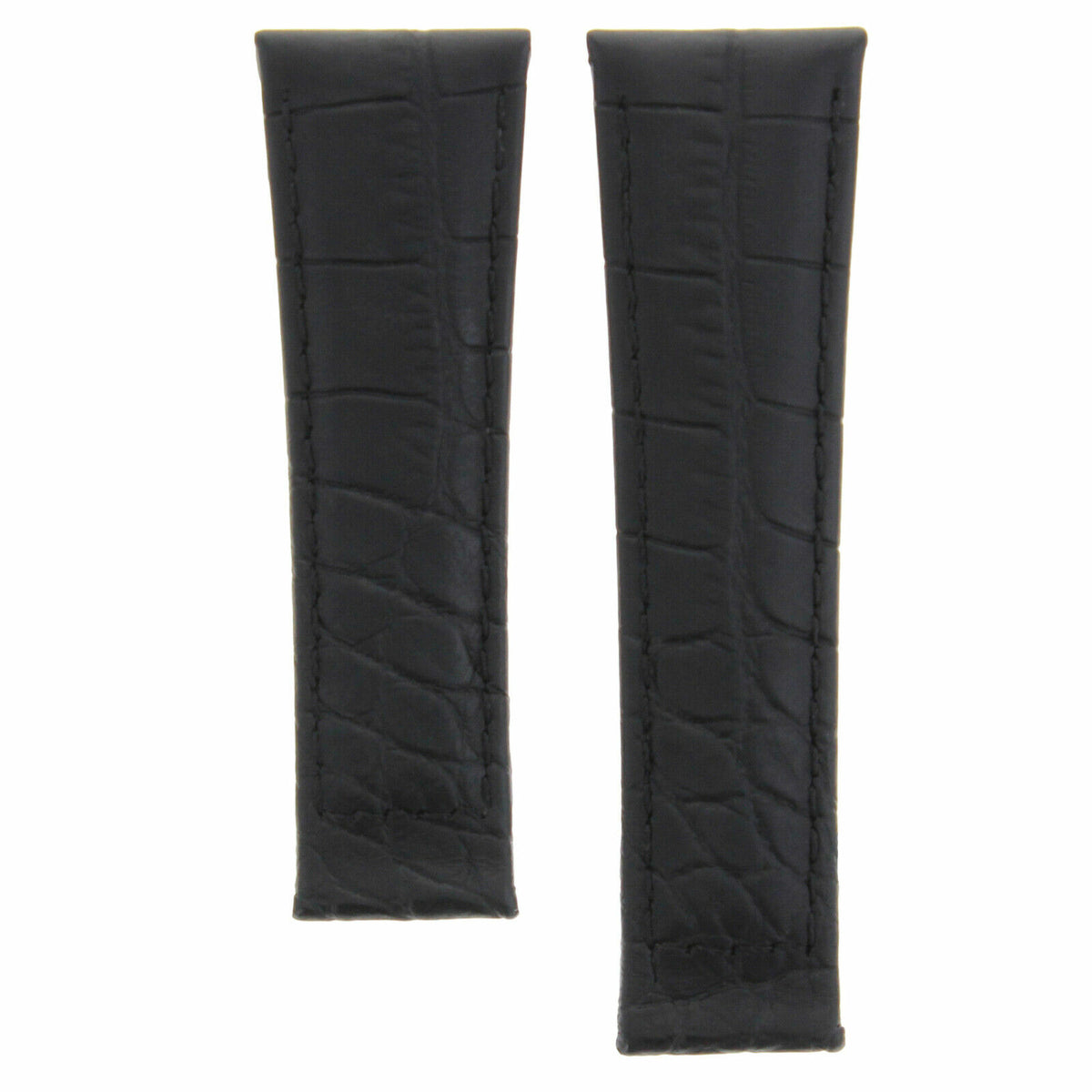 20MM LEATHER WATCH BAND STRAP WITH GOLD BUCKLE FOR ROLEX DAYTONA 16519 116520, Black (Short), view 2