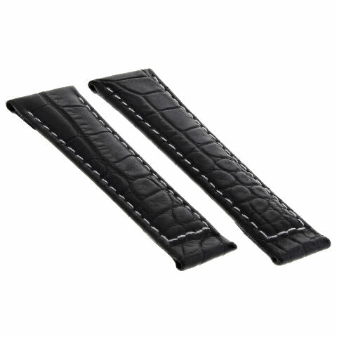 20MM LEATHER WATCH BAND STRAP WITH GOLD BUCKLE FOR ROLEX DAYTONA 16519 116520
