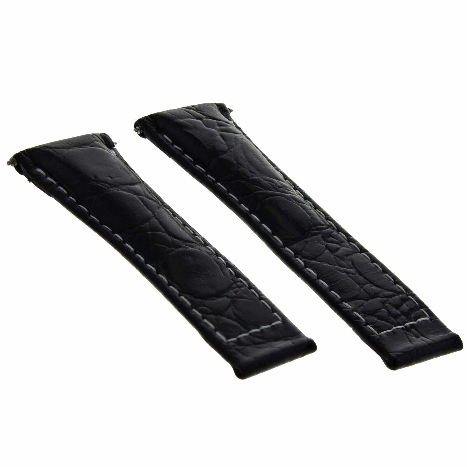 20MM CROC LEATHER BAND STRAP FOR ROLEX DAYTONA 16519 116520 GOLD BUCKLE SHORT ME