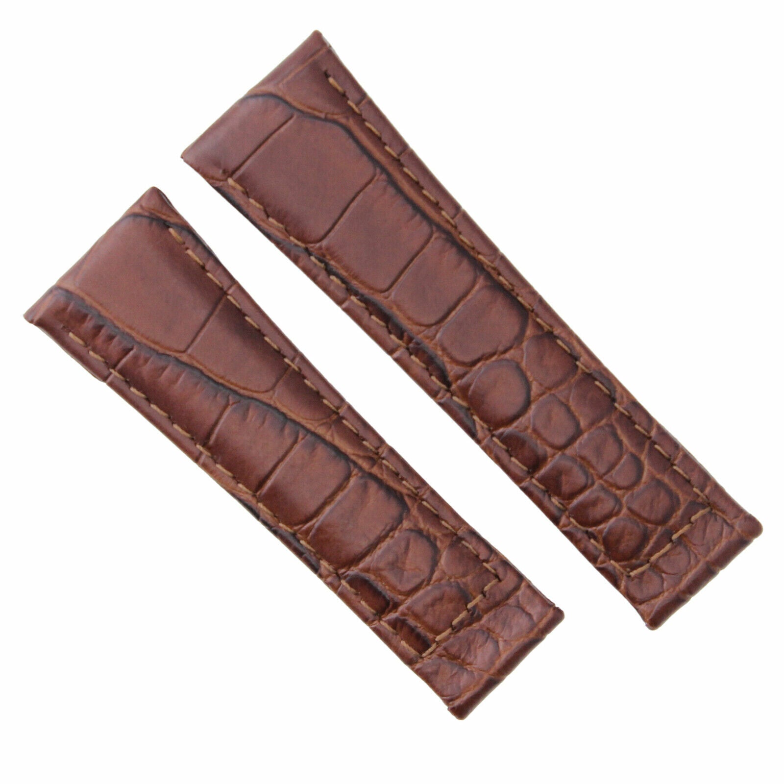 20MM CROC LEATHER BAND STRAP FOR ROLEX DAYTONA 16519 116520 GOLD BUCKLE SHORT ME