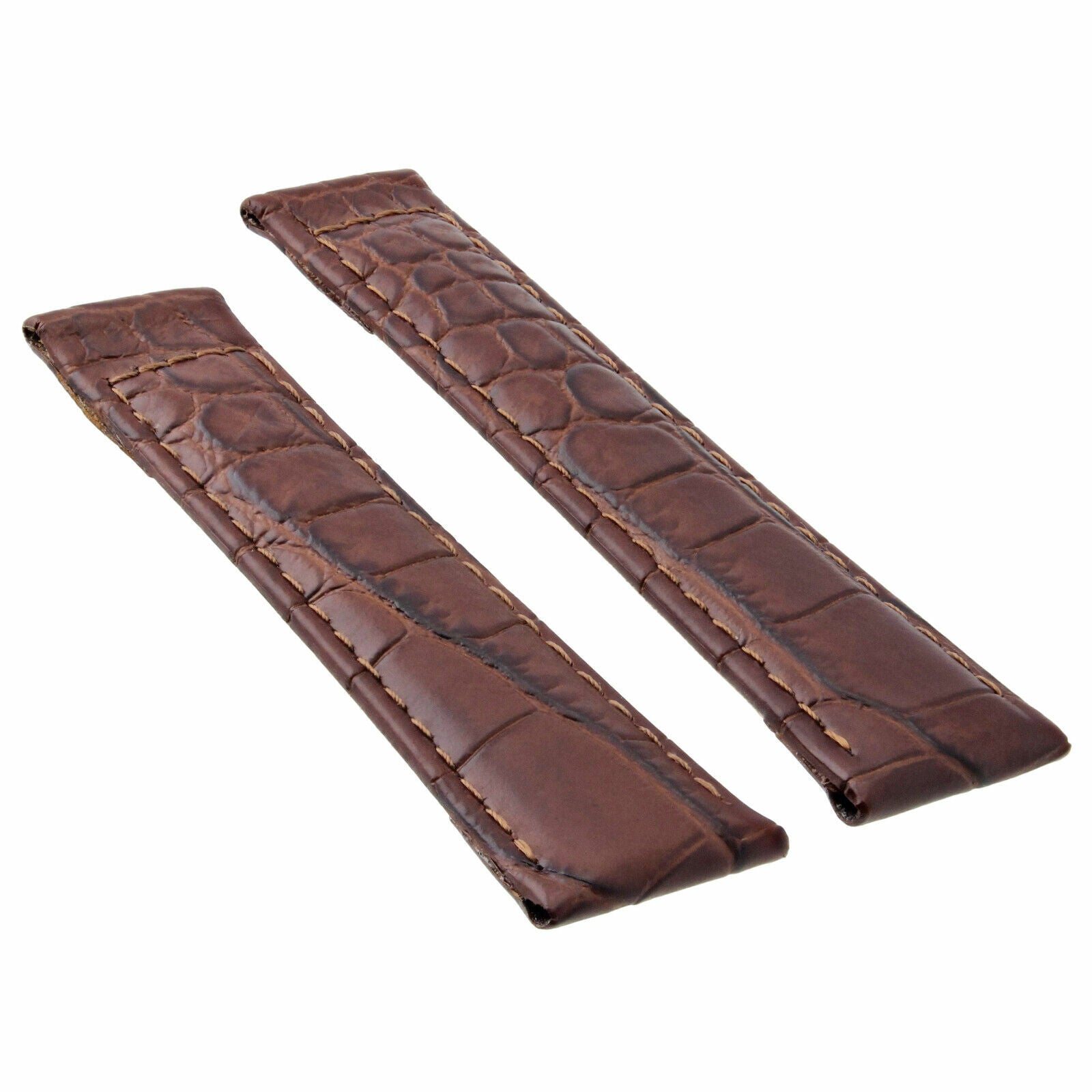 20MM CROC LEATHER BAND STRAP FOR ROLEX DAYTONA 16519 116520 GOLD BUCKLE SHORT ME