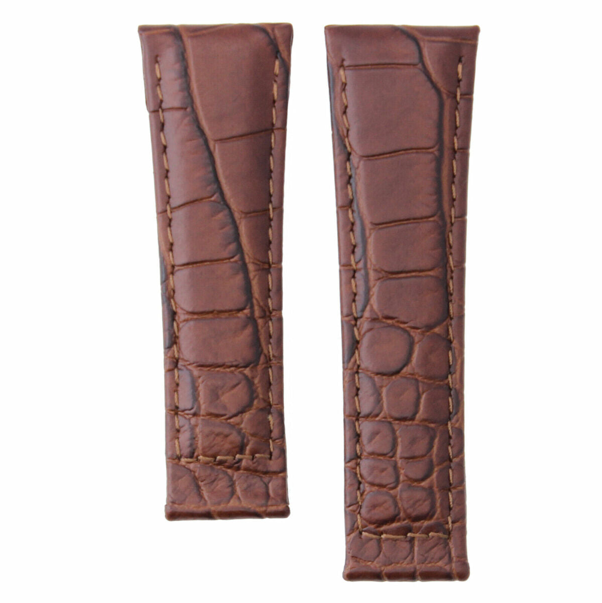 20MM CROC LEATHER BAND STRAP FOR ROLEX DAYTONA 16519 116520 GOLD BUCKLE SHORT ME