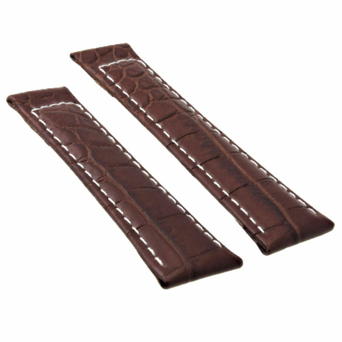 20MM CROC LEATHER BAND STRAP FOR ROLEX DAYTONA 16519 116520 GOLD BUCKLE SHORT ME